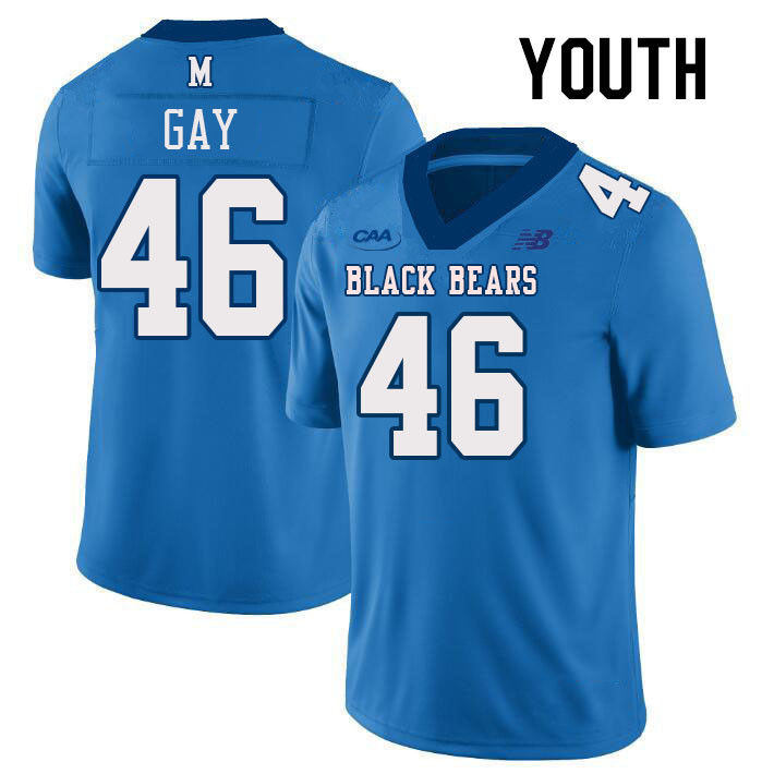 Youth #46 John Gay Maine Black Bears College Football Jerseys Stitched Sale-Light Blue